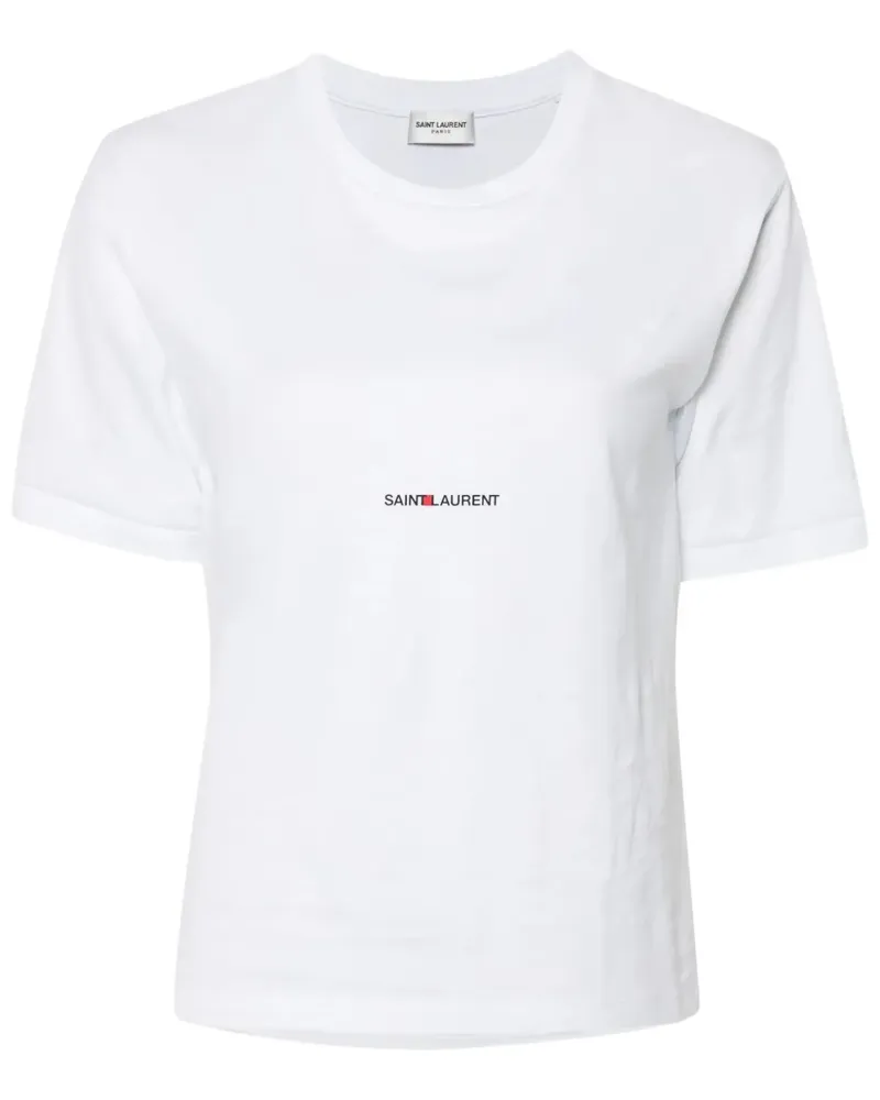 Saint Laurent logo-print T-shirt - Weiß Weiß