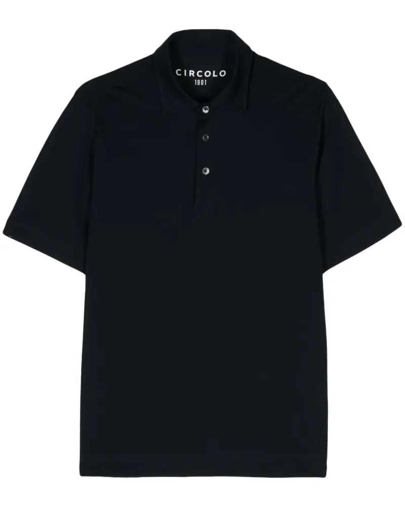 CIRCOLO 1901 Poloshirt aus Pikee - Blau Blau