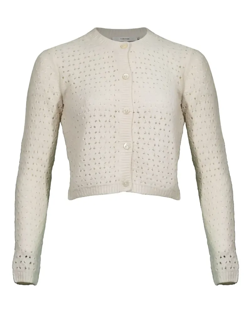 Frame Denim Chenille Cardigan mit Lochmuster - Nude Nude