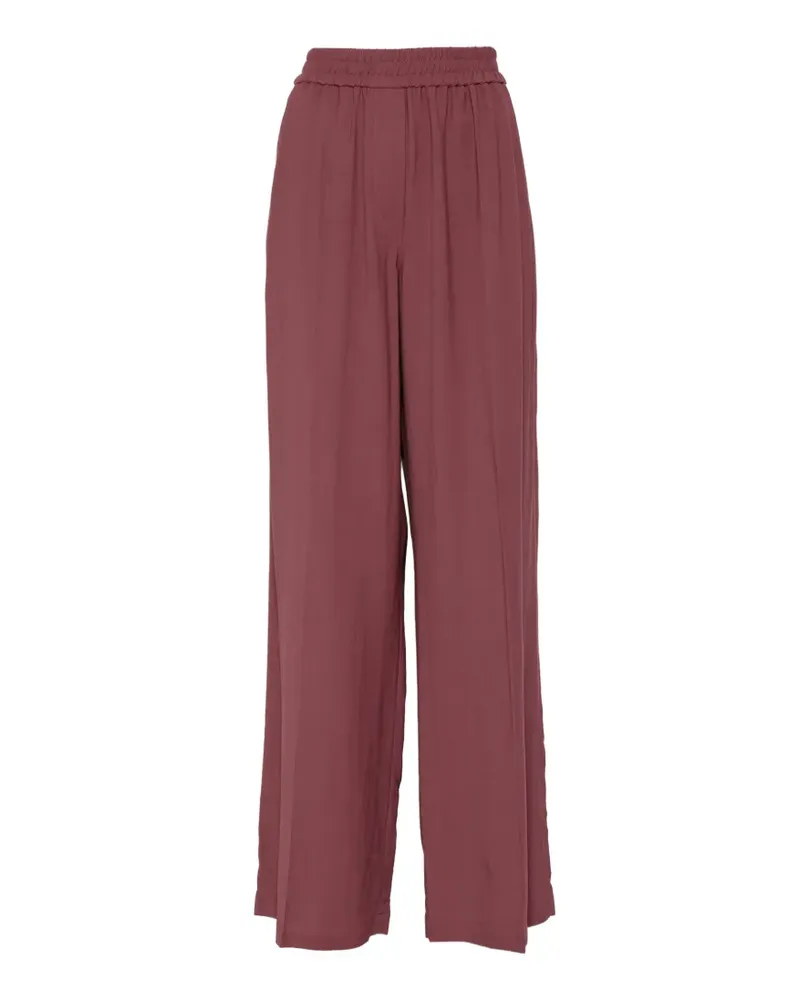 Brunello Cucinelli elasticated-waistband wide-leg trousers - Rosa Rosa