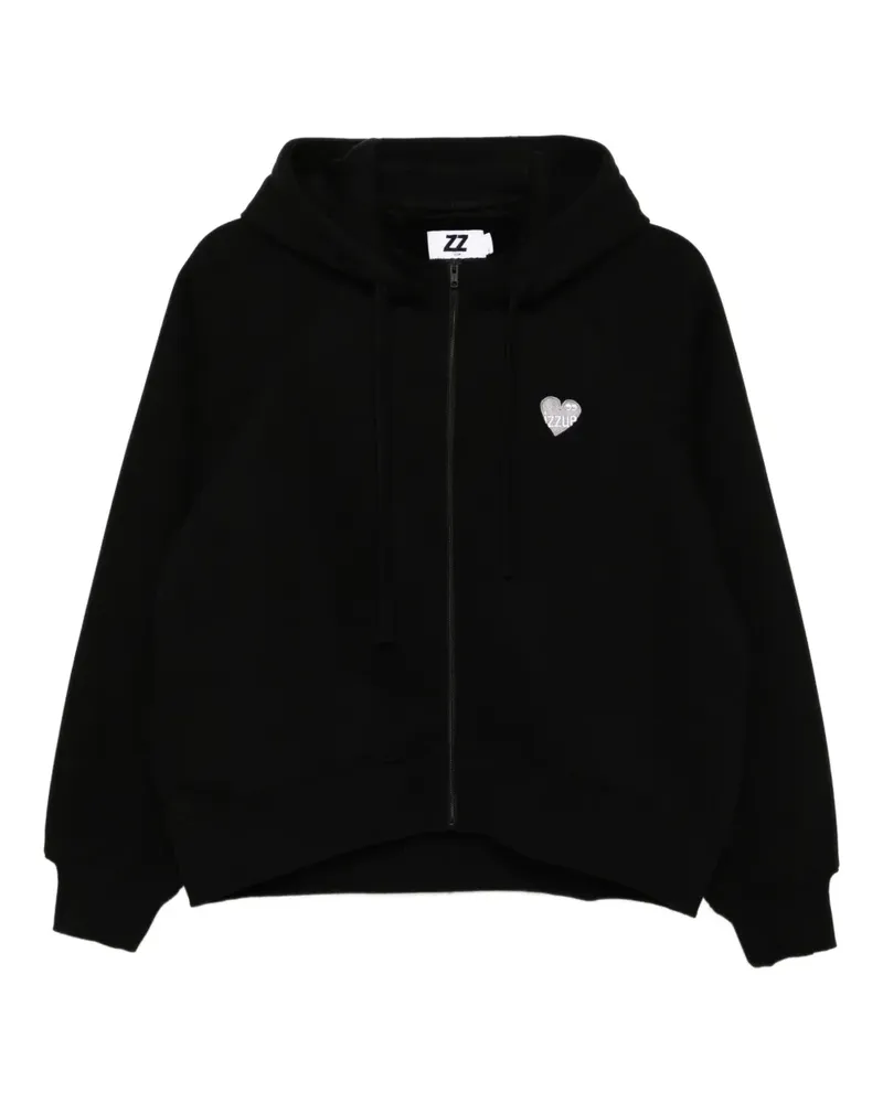 Izzue Hoodie mit Logo-Stickerei - Schwarz Schwarz