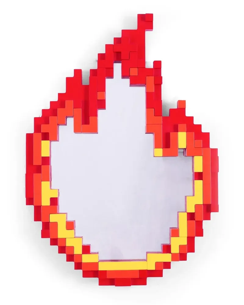 Seletti Pixel Spiegel - Rot Rot