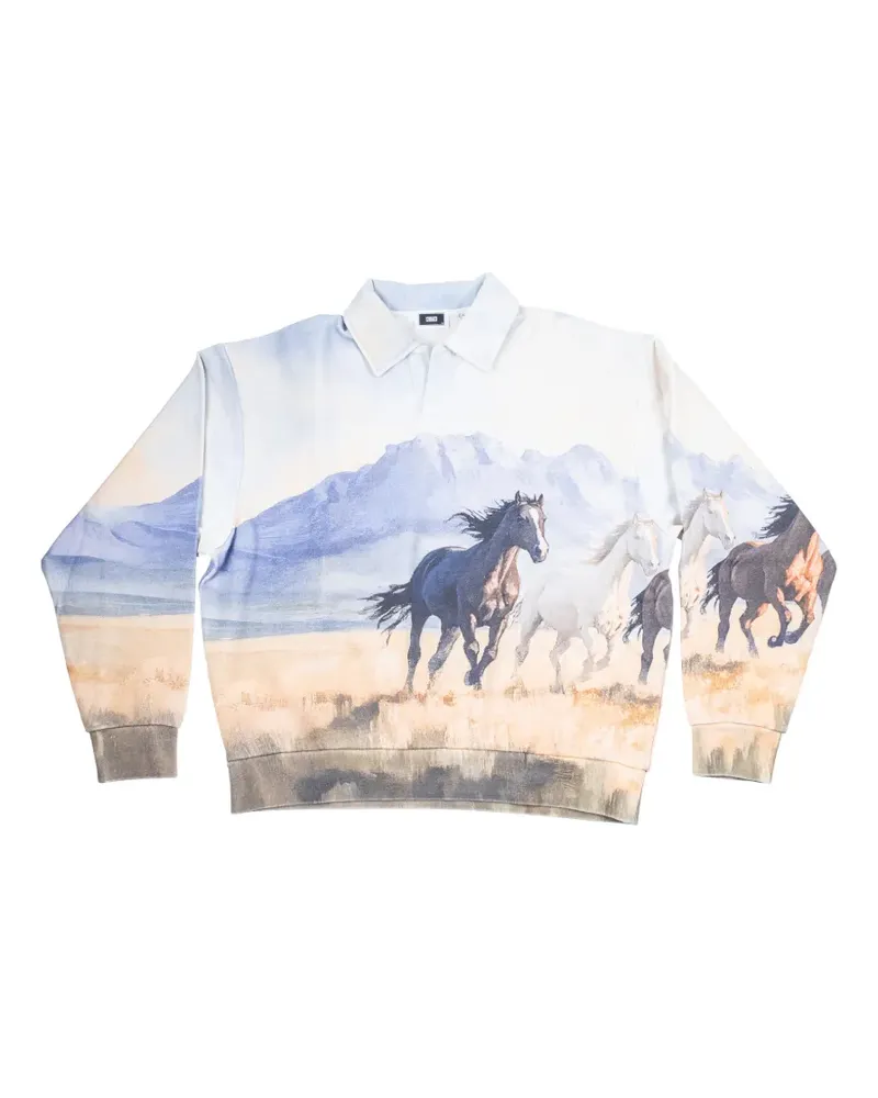 KITH horse-print sweatshirt - Blau Blau