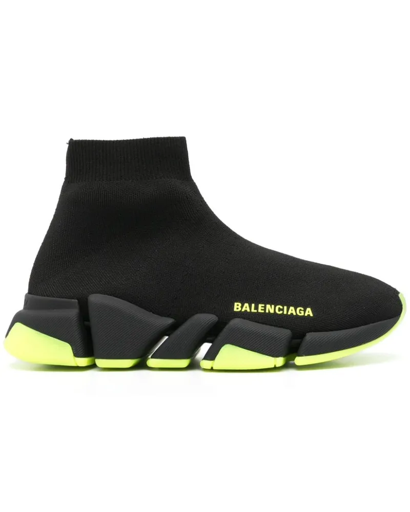 Balenciaga Speed 2.0 High-Top-Sneakers - Schwarz Schwarz