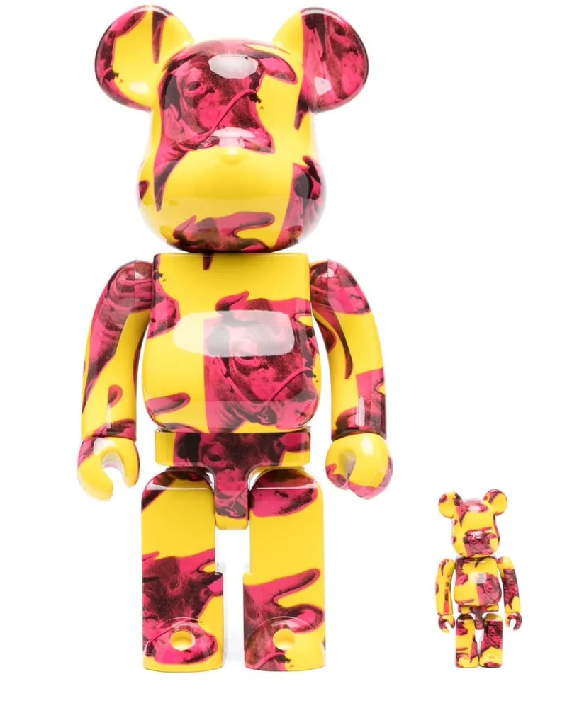 Medicom Toy x Andy Warhol BE@RBRICK 100% und 400% Figuren-Set Gelb