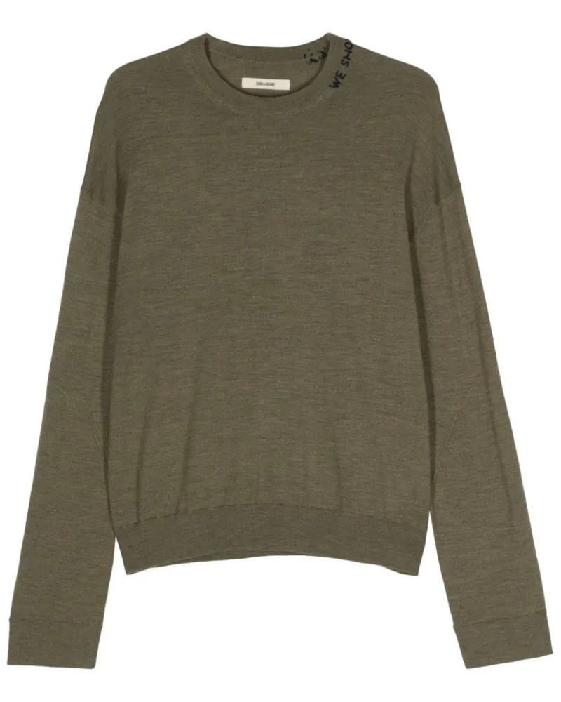 Zadig & Voltaire Pullover mit Slogan-Stickerei - Grün Grün