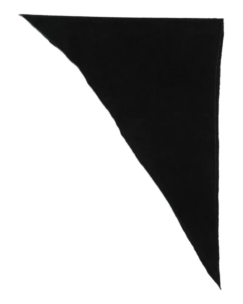 Roberto Collina Gestrickter dreieckiger Schal - Schwarz Schwarz
