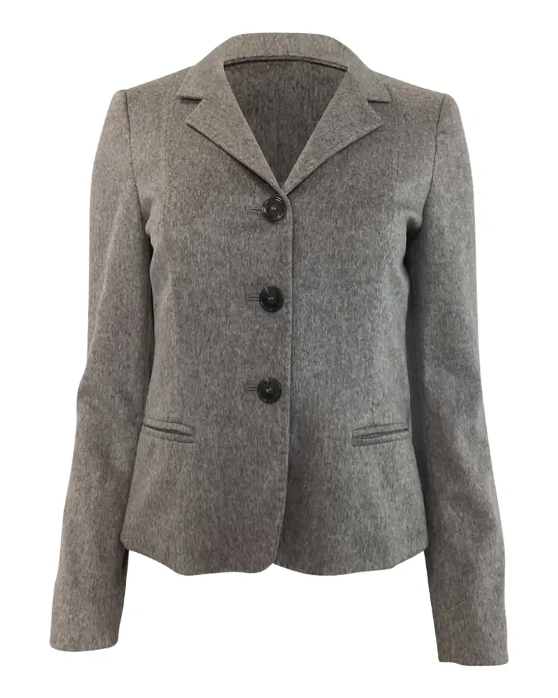 Max Mara Einreihiges Sakko mit fallendem Revers - Grau Grau