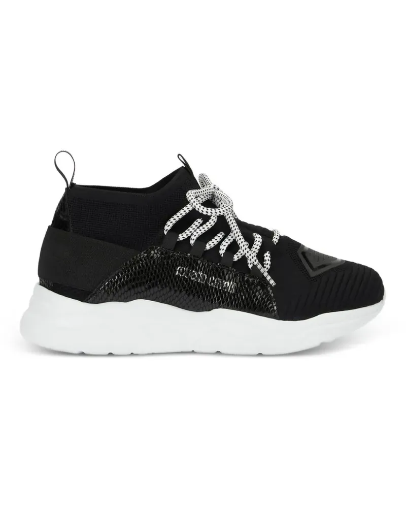 Roberto Cavalli snakeskin-effect sneakers - Schwarz Schwarz