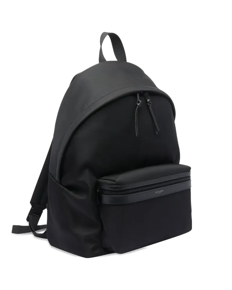 Saint Laurent Rucksack mit Reißverschlussfach - Schwarz Schwarz