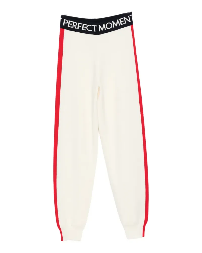 Perfect Moment side-stripe logo-waistband track pants - Nude Nude