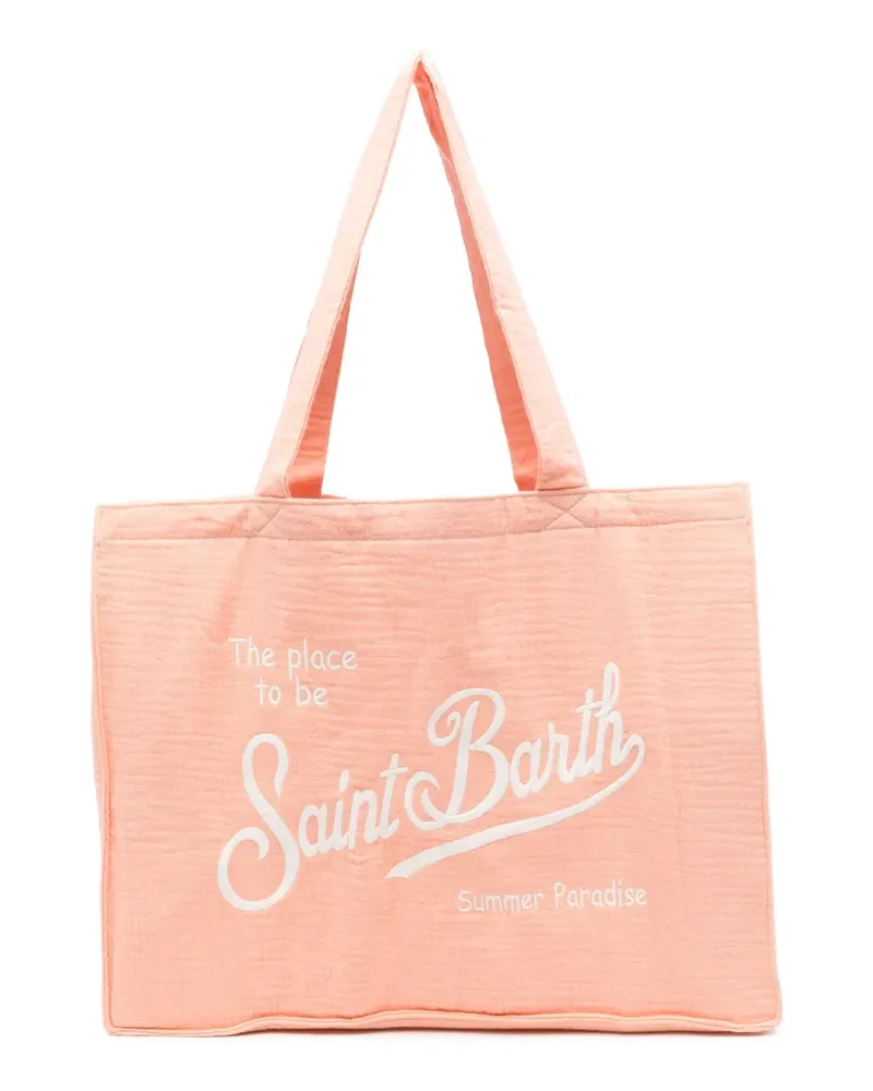 MC2 Saint Barth Strandtasche mit Logo-Stickerei - Orange Orange