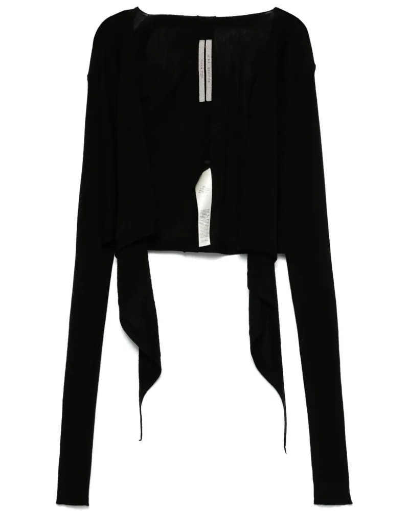 Rick Owens Gewickelter Cropped-Cardigan - Schwarz Schwarz