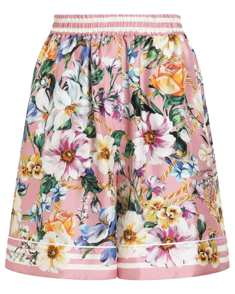 Dolce & Gabbana Shorts mit Satin - Rosa Rosa