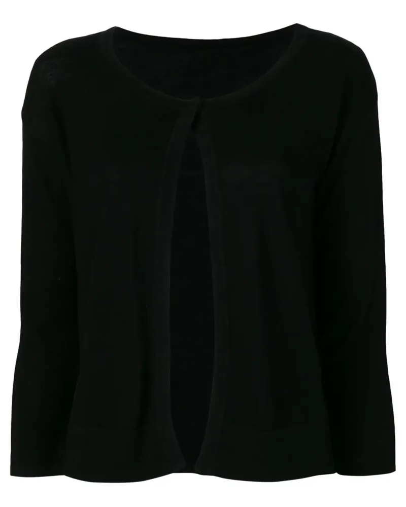 SottoMettimi Cardigan mit Knopfverschluss - Schwarz Schwarz