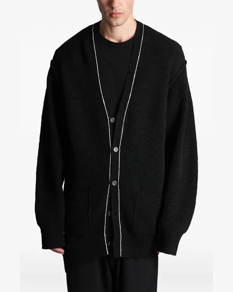 Yohji Yamamoto Cardigan mit Zierknöpfen - Schwarz Schwarz
