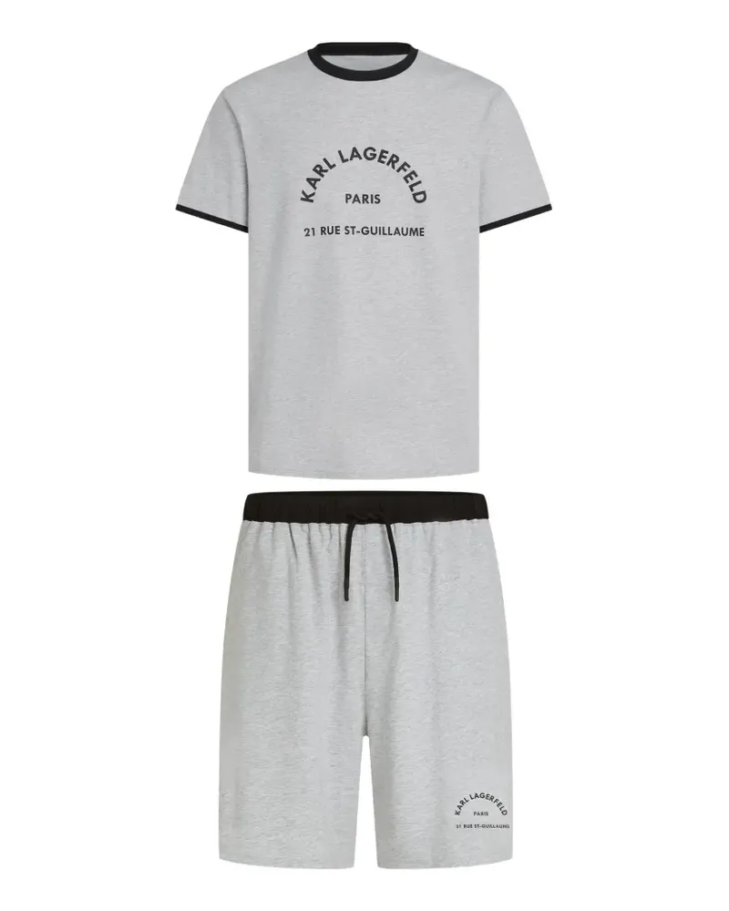 Karl Lagerfeld Kurzer Rue St-Guillaume Pyjama - Grau Grau