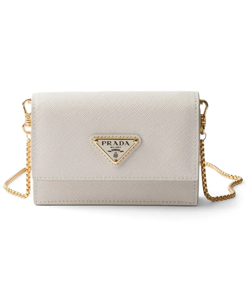 Prada Portemonnaie aus Saffiano-Leder - Weiß Weiß
