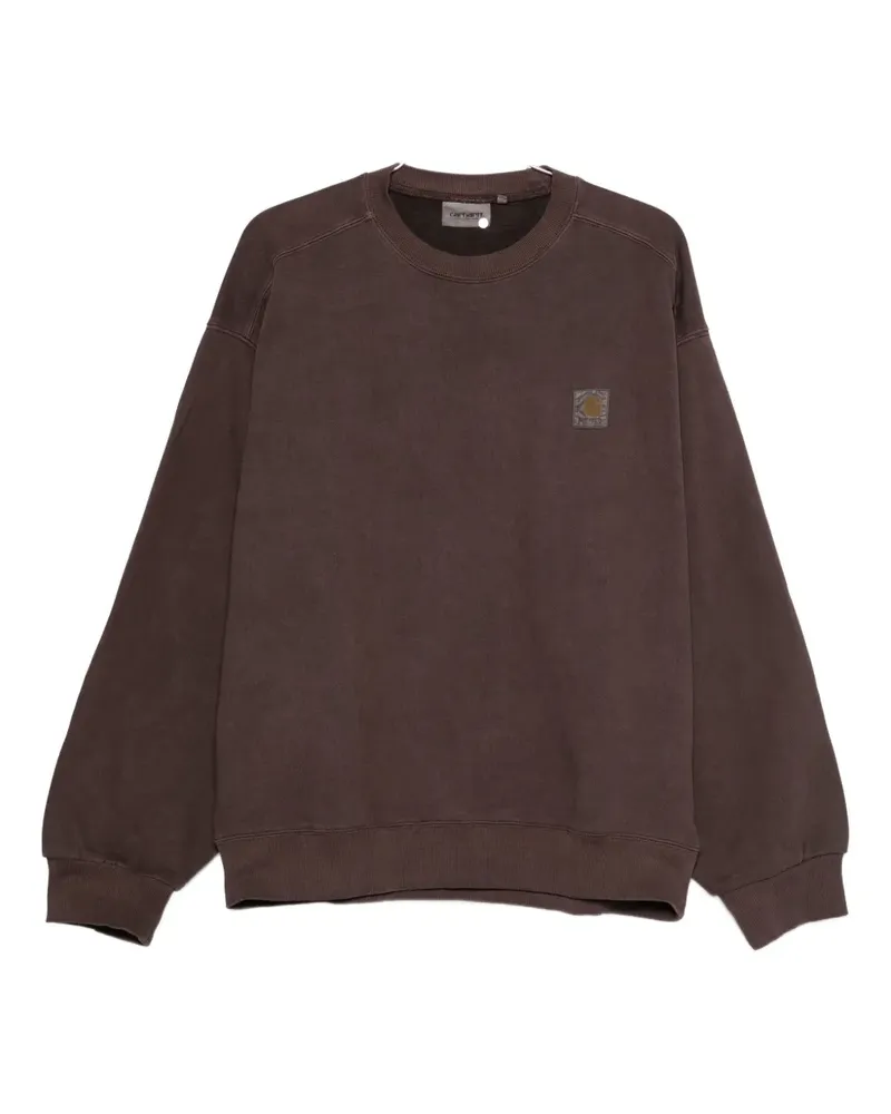 Carhartt WIP logo-patch crew-neck sweatshirt - Braun Braun