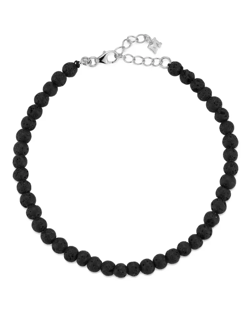 MATEO Lava Rock Armband - Silber Silber