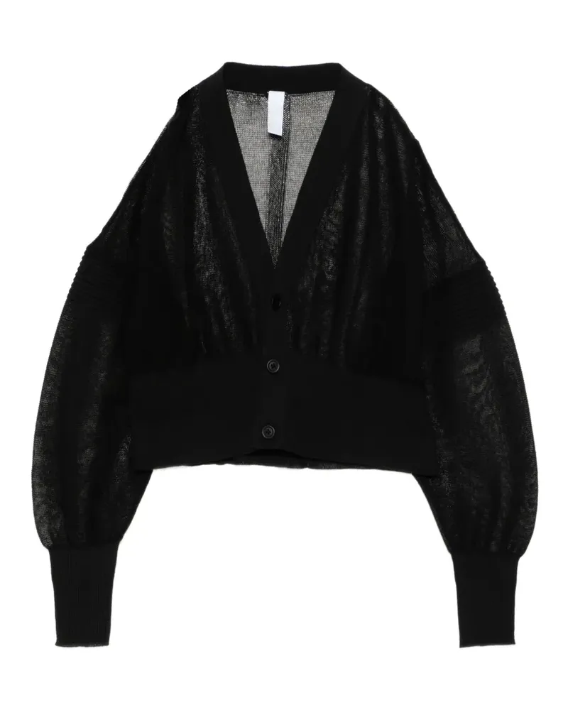 CFCL Transparenter Cardigan mit Puffärmeln - Schwarz Schwarz