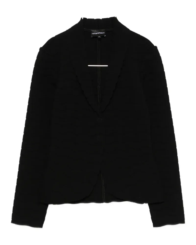Emporio Armani button-up textured jacket - Schwarz Schwarz