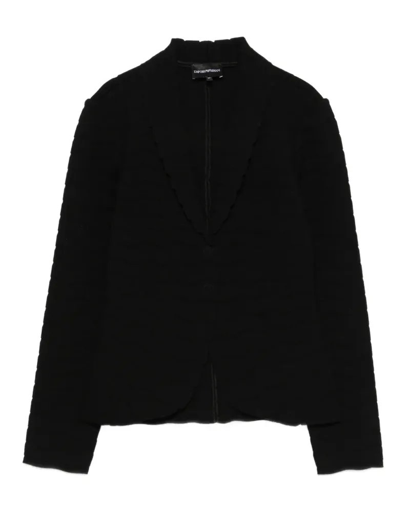 Emporio Armani button-up textured jacket - Schwarz Schwarz