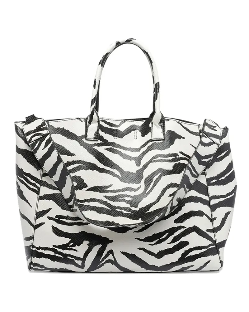 Essentiel zebra-print tote bag - Schwarz Schwarz