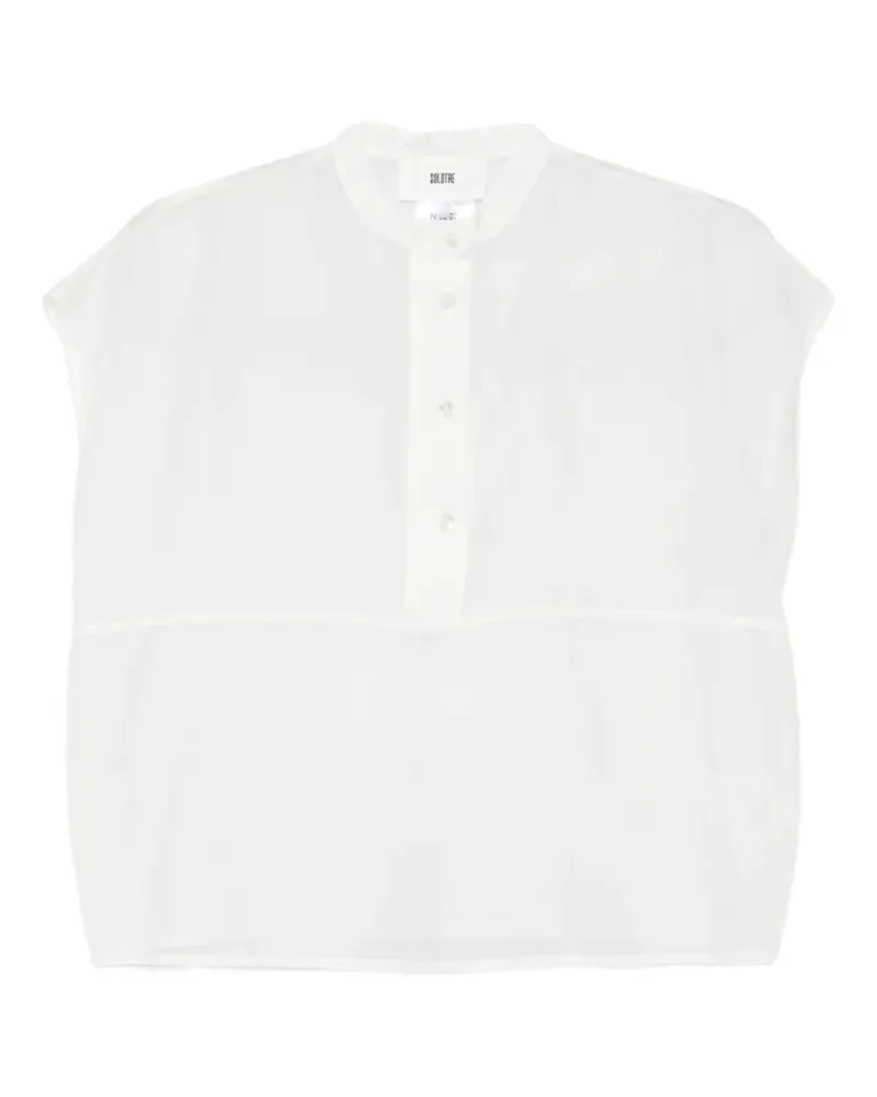 SOLOTRE half-buttoned blouse - Weiß Weiß