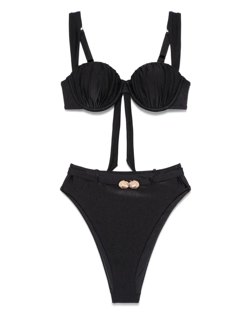 Noire Swimwear Onyx Bikini - Schwarz Schwarz