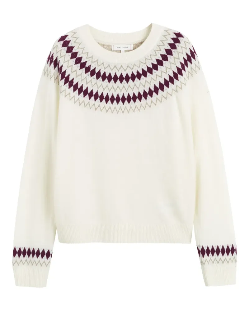 Chinti & Parker Pullover mit Fair-Isle-Muster - Weiß Weiß