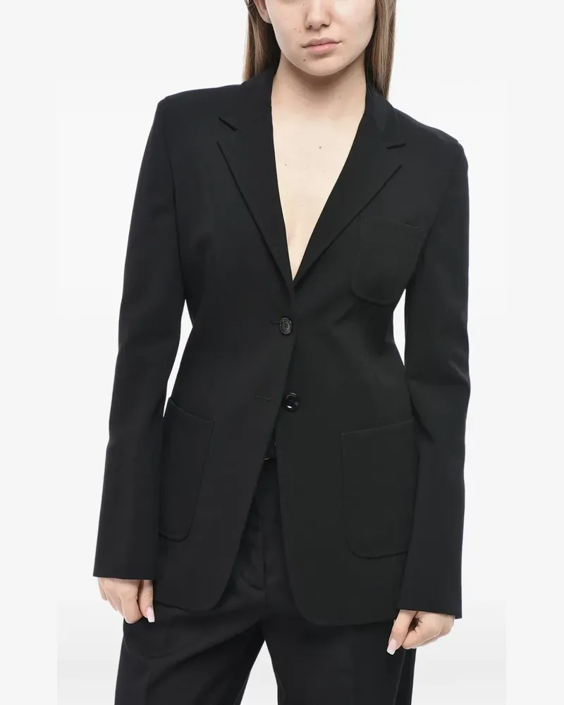 Max Mara backless single-breasted blazer - Schwarz Schwarz
