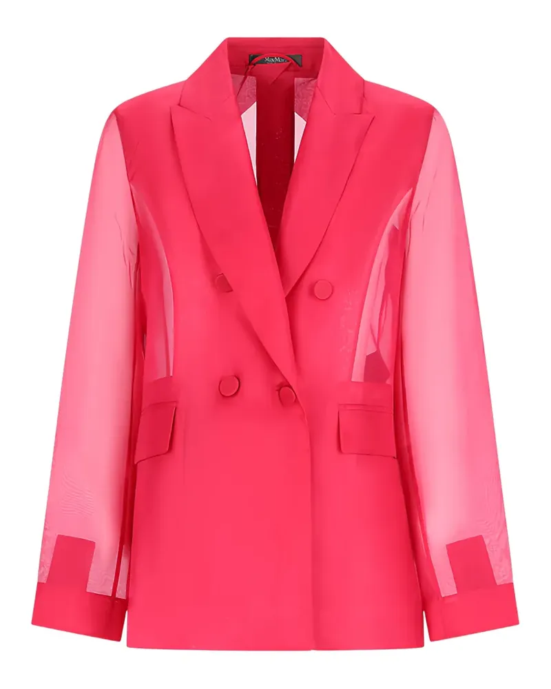 Max Mara double-breasted sheer jacket - Rosa Rosa