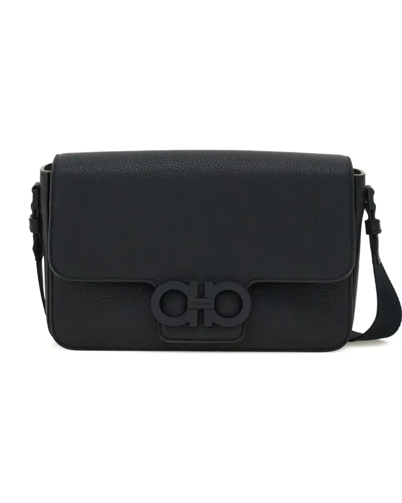 Ferragamo Schultertasche mit Gancini-Schnalle - Schwarz Schwarz