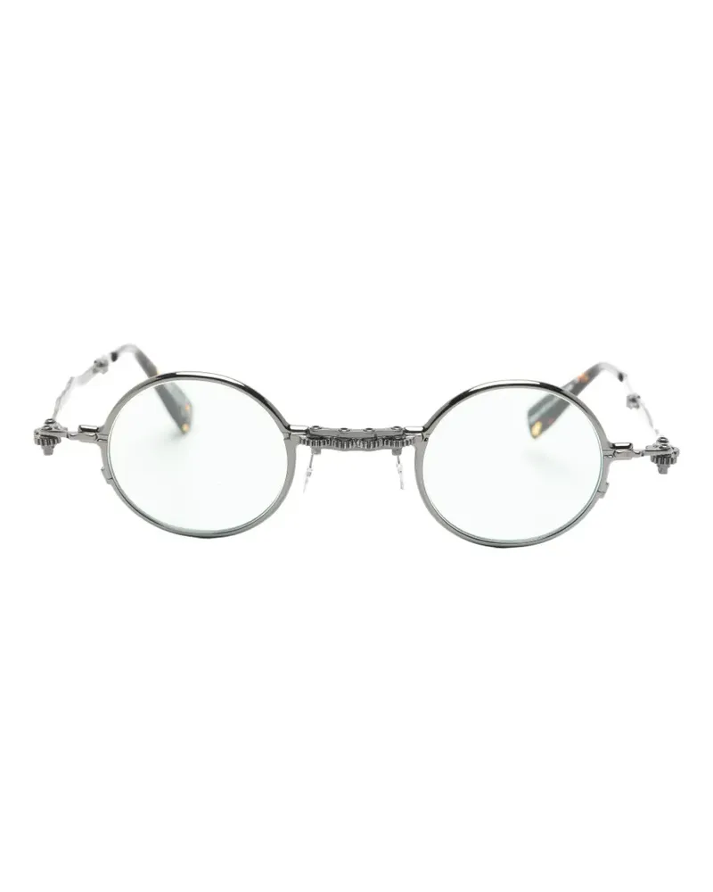 KUBORAUM round-frame gear-detail sunglasses - Grau Grau