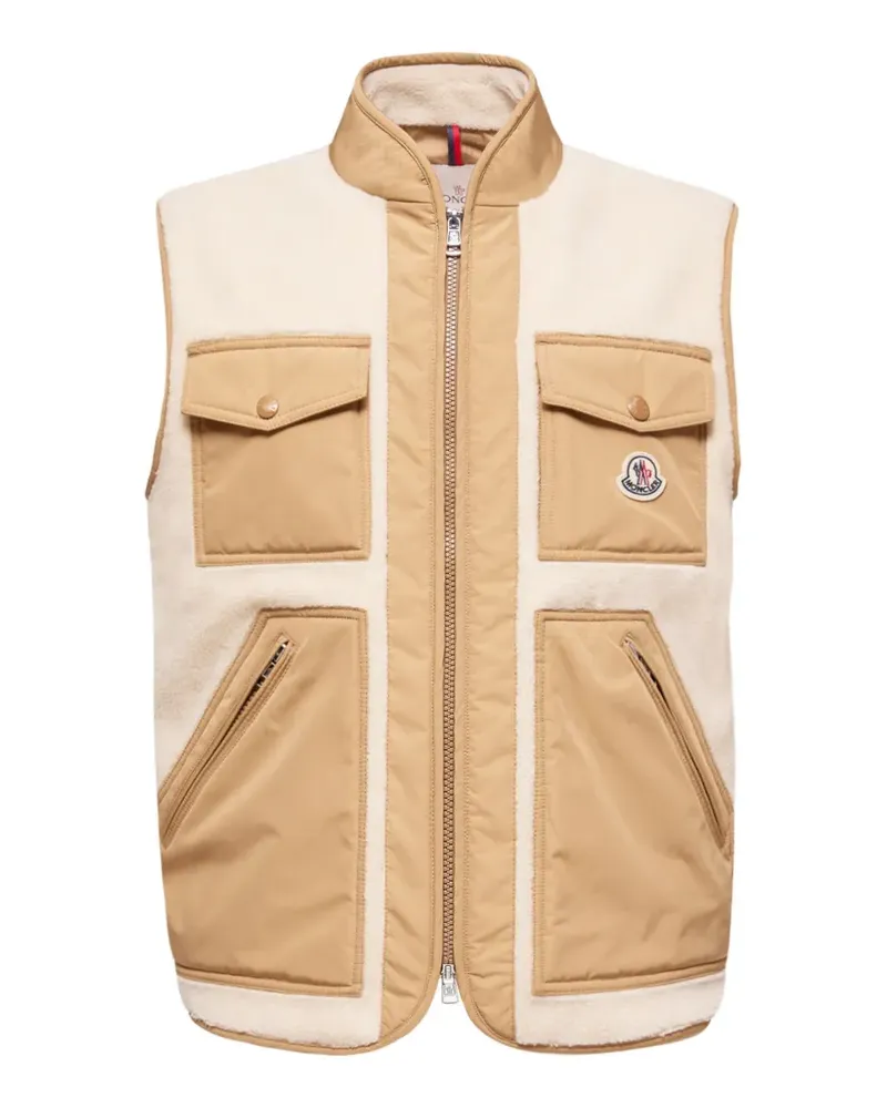 Moncler patch-pocket gilet - Nude Nude