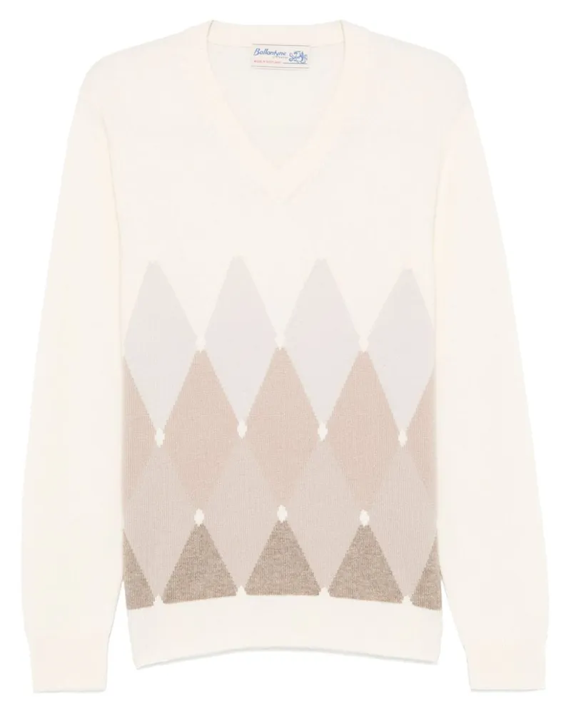 Ballantyne Pullover mit V-Ausschnitt - Nude Nude