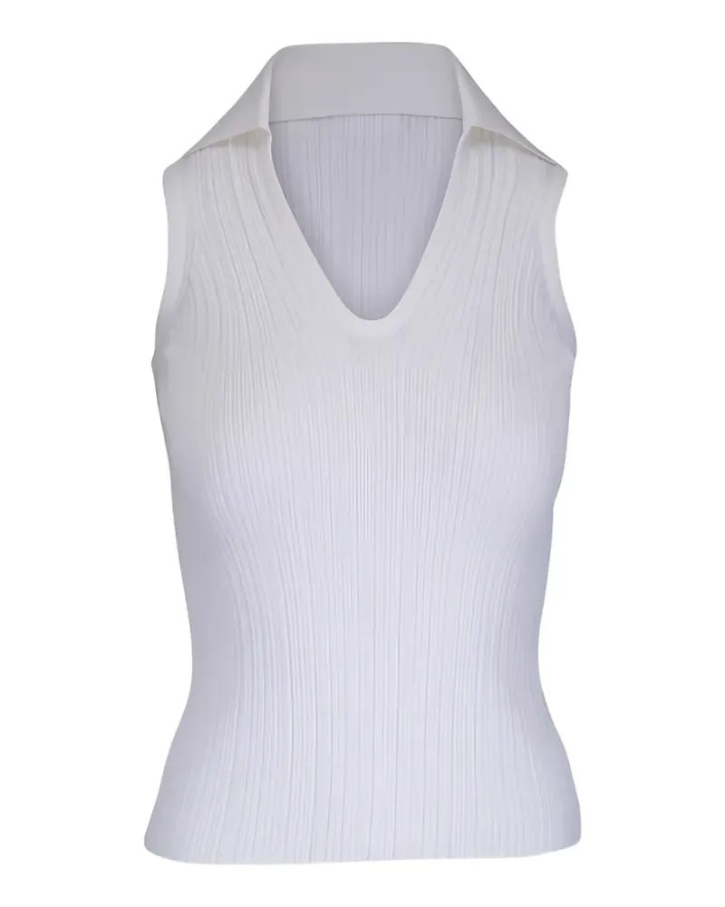 AGNONA collar sleeveless top - Weiß Weiß