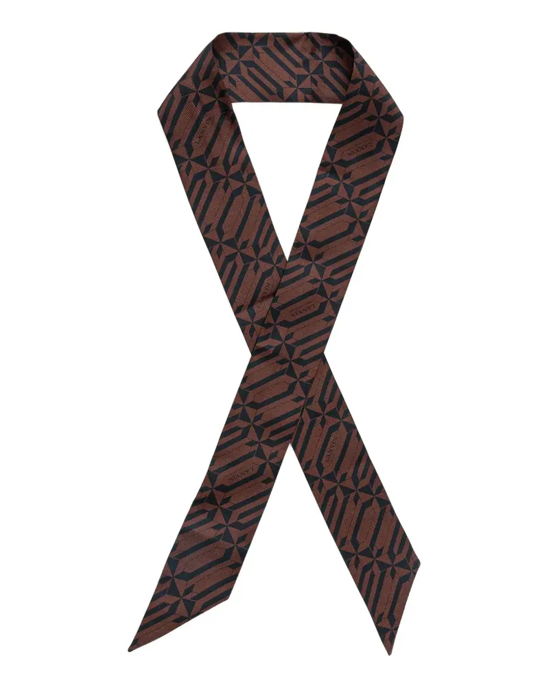 Lanvin geometric patterned scarf - Braun Braun