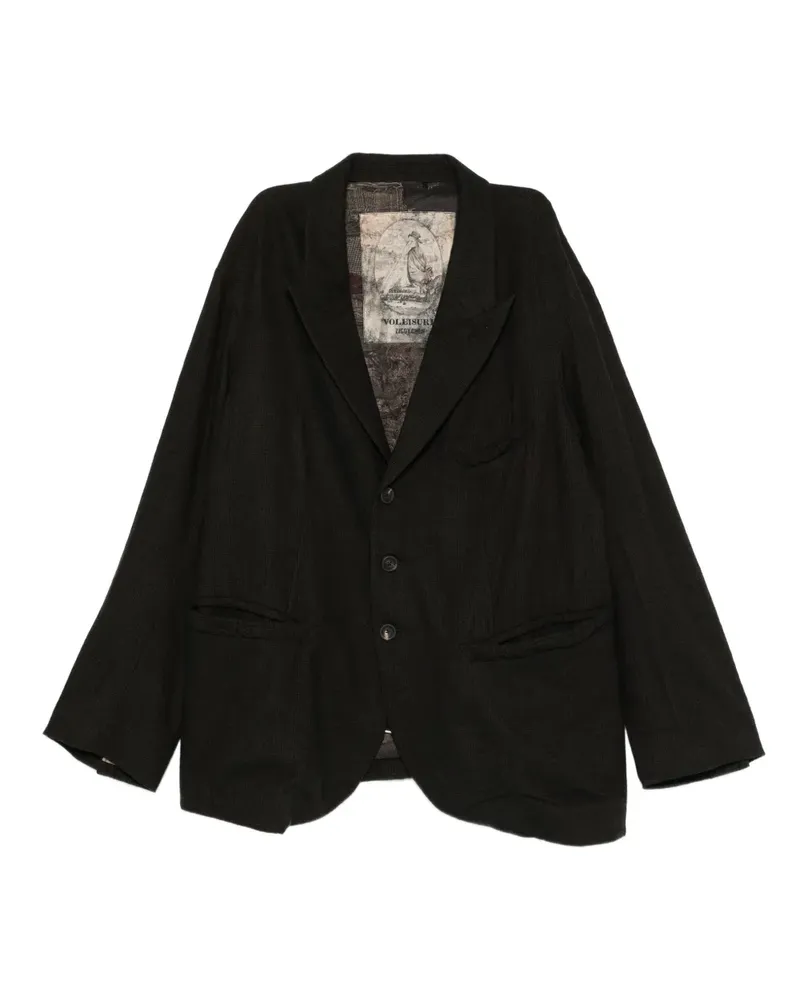 Ziggy Chen virgin wool-blend blazer - Schwarz Schwarz