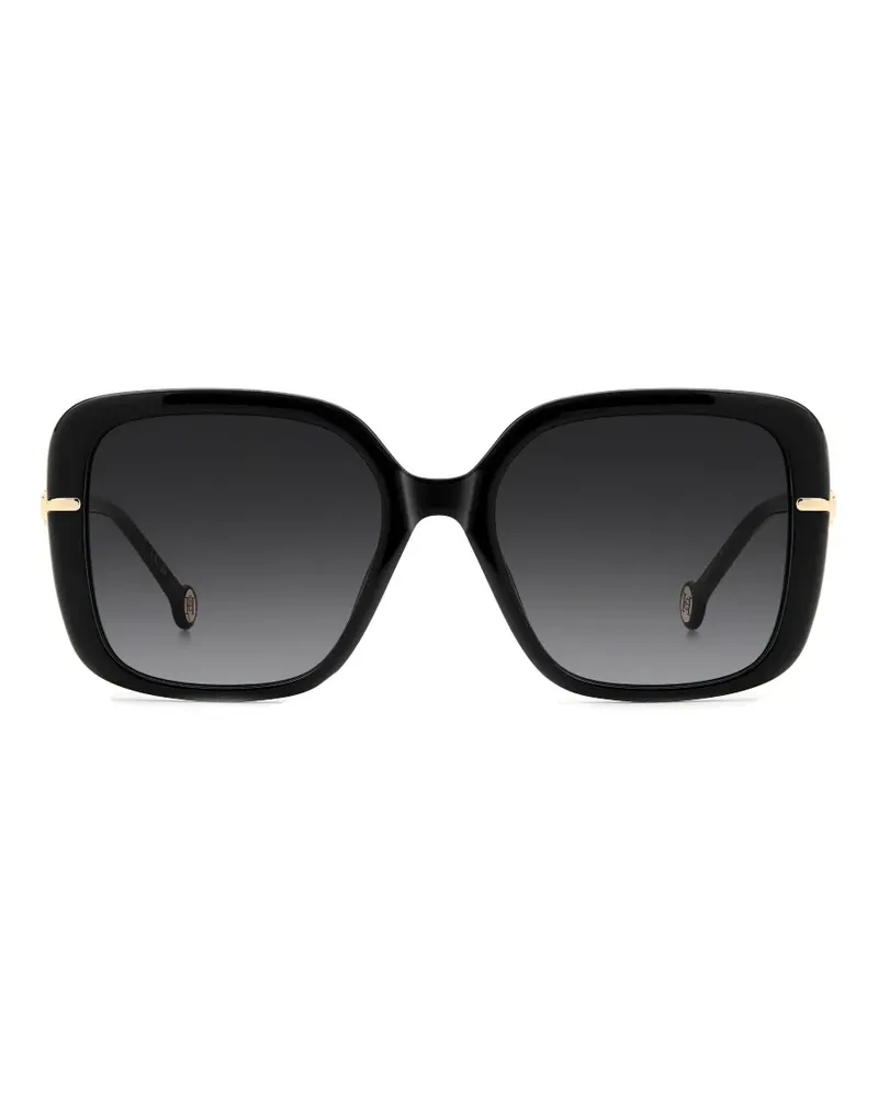 Carolina Herrera New York Sonnenbrille mit eckigem Gestell - Schwarz Schwarz