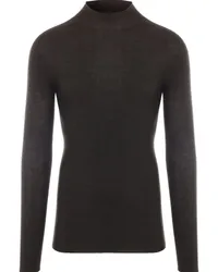 Rick Owens Gerippter Pullover mit Stehkragen Grün