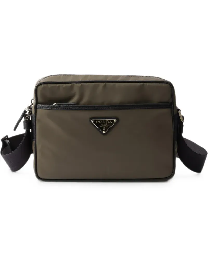 Prada Re-Nylon and Saffiano shoulder bag - Grün Grün