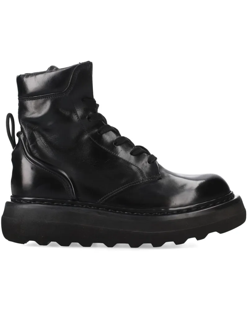 Premiata M6871A Stiefeletten aus Kalbsleder - Schwarz Schwarz