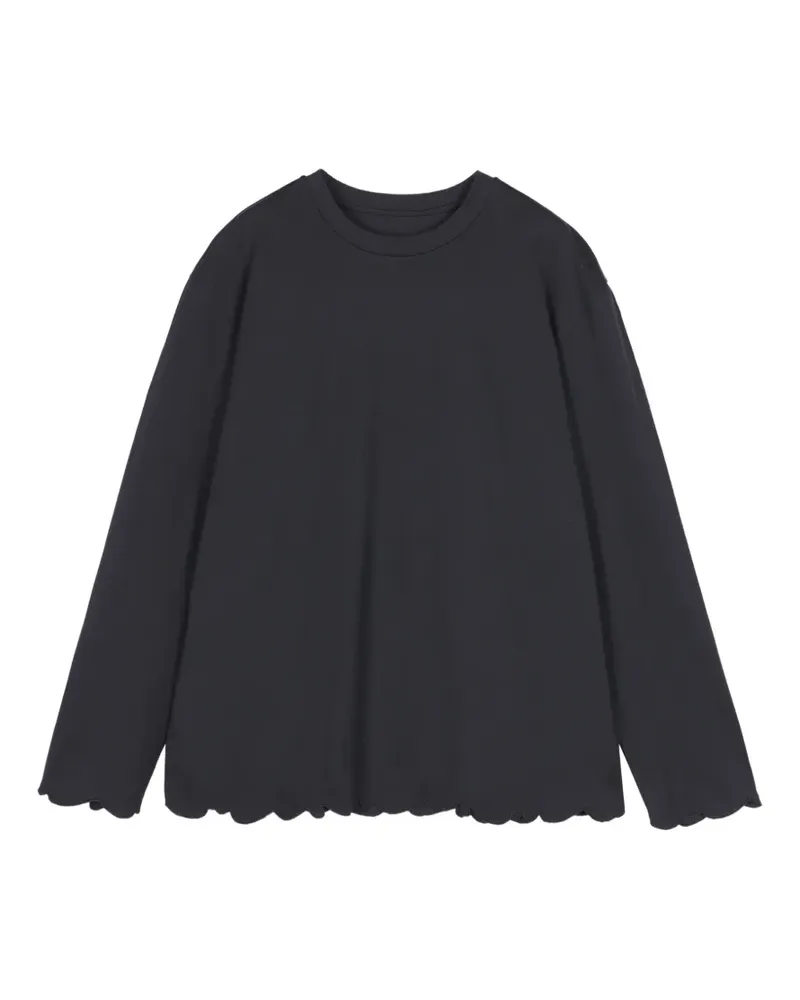 JNBY Langarmshirt mit Wellenkanten - Schwarz Schwarz
