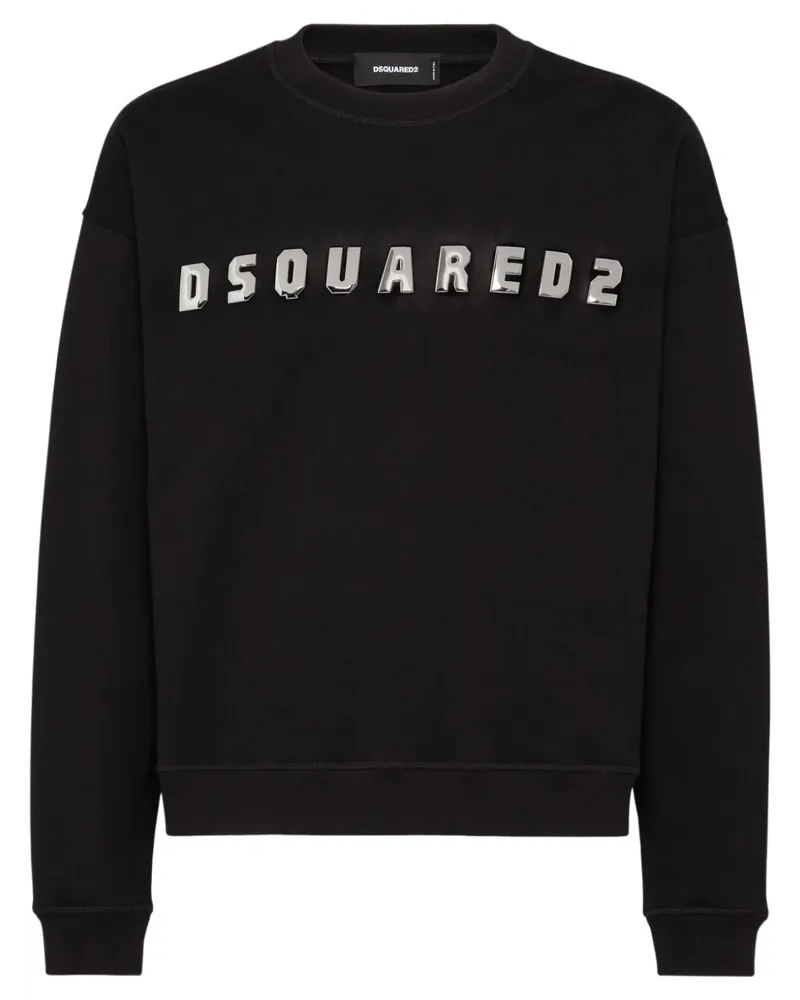 Dsquared2 Sweatshirt mit Logo-Print Schwarz