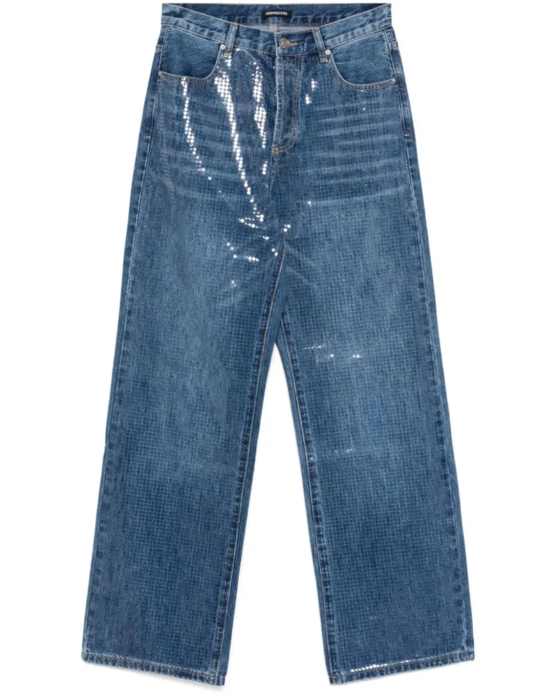 Ground Zero Jeans mit Paillettenverzierung - Blau Blau