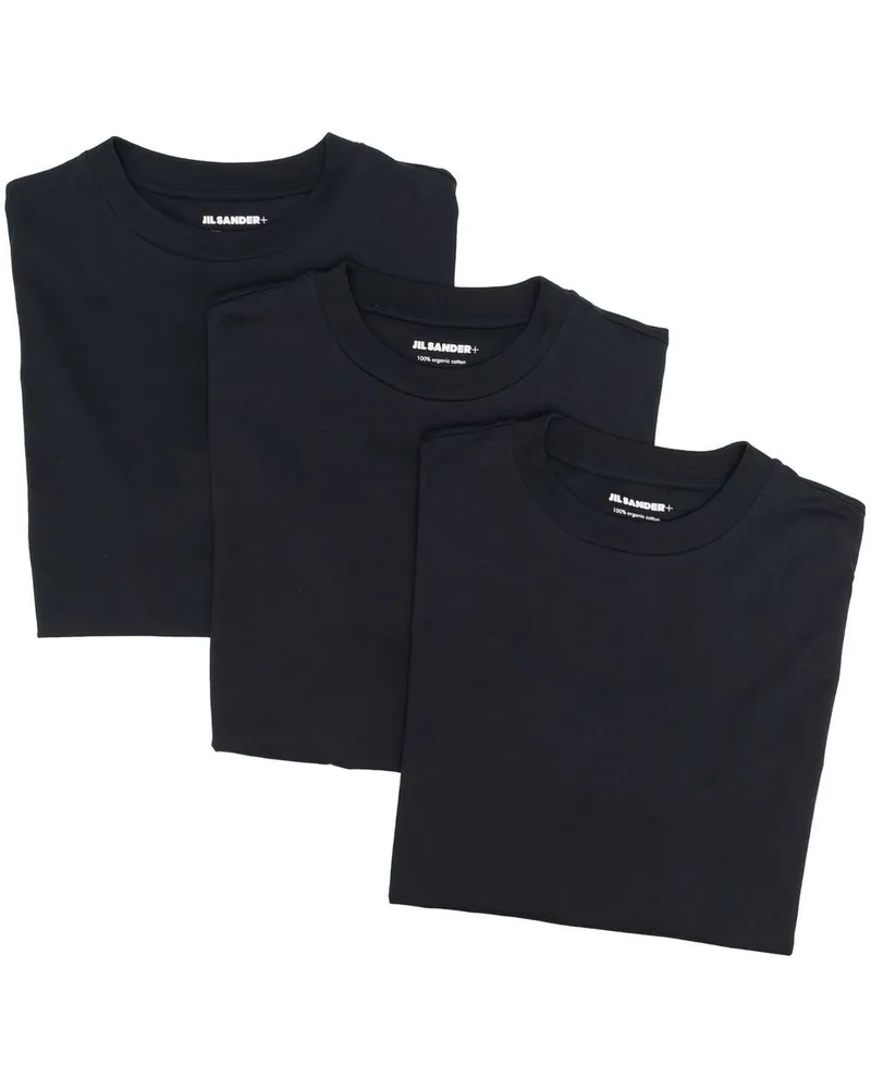 Jil Sander T-Shirt-Set mit Logo-Patch - Blau Blau