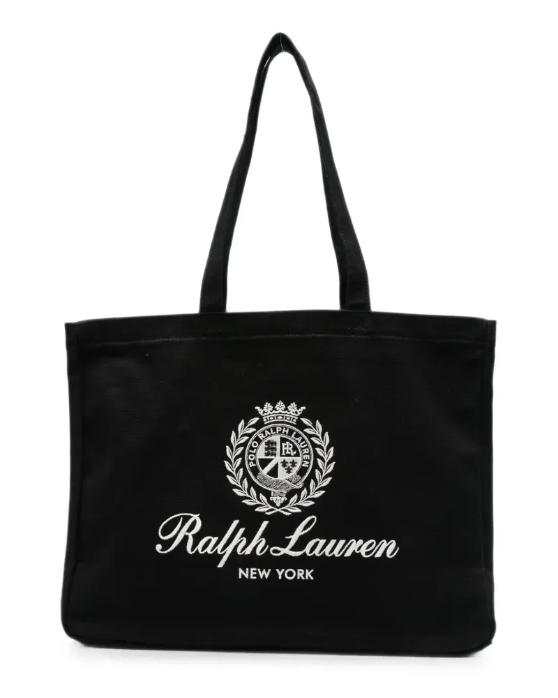 Ralph Lauren Shopper aus Canvas mit Logo-Print - Schwarz Schwarz
