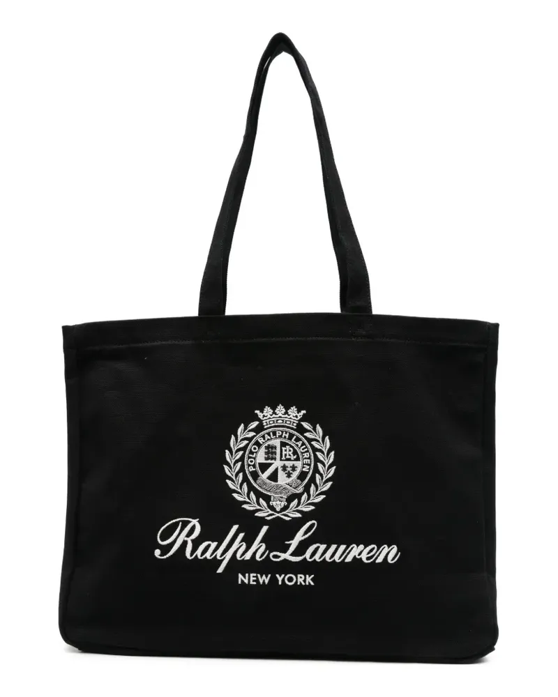 Ralph Lauren Shopper aus Canvas mit Logo-Print - Schwarz Schwarz